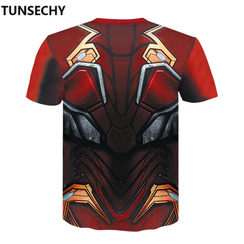 Мужские компрессионные футболки TUNSECHY Spiderman с 3D принтом Новинка лета 2018 косплей