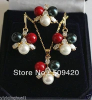 new beautiful color shell pearl pendant necklace earrings ring