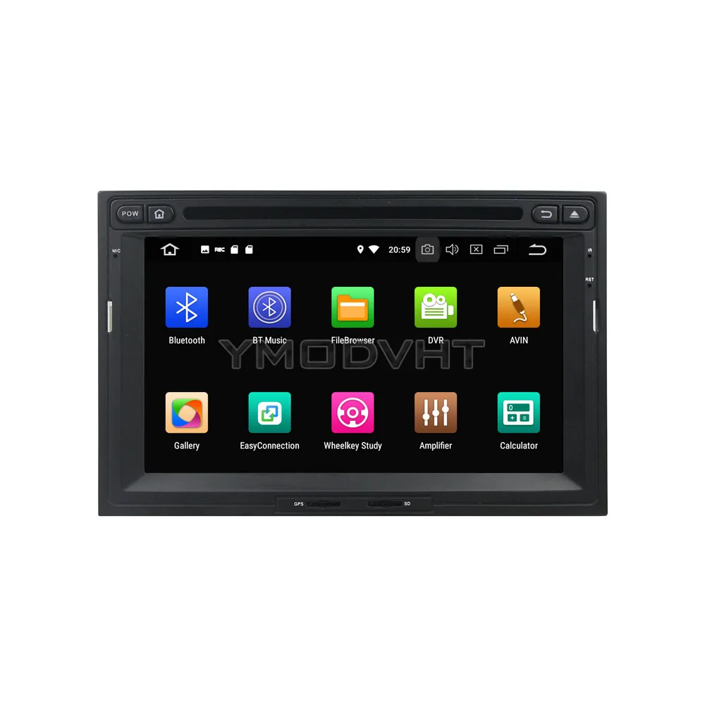 YMODVHT 7 дюймов Android 8 0 Восьмиядерный 4 ГБ Автомобильный DVD Радио Стерео GPS для Peugeot
