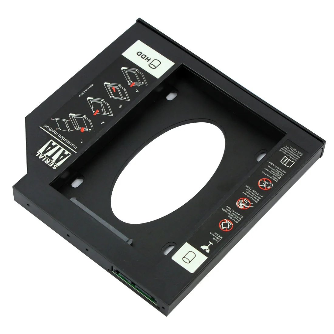 Пластиковый 2nd HDD корпус Caddy 12,7 мм/9,5 мм SATA 3,0 Optibay 2,5 дюймов SSD DVD CD-ROM адаптер Жесткий диск чехол для драйвера