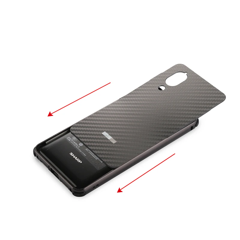 Luxury Aluminum Metal Frame Bumper Case For SSHARP AQUOS S2 Carbon Fiber Back Cover for Sharp Aquos Phone 5.3'' |