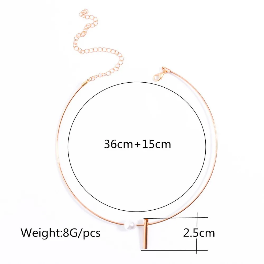 Новый Морден Torques жемчужное кольцо золотого цвета серебряного колье ожерелье для