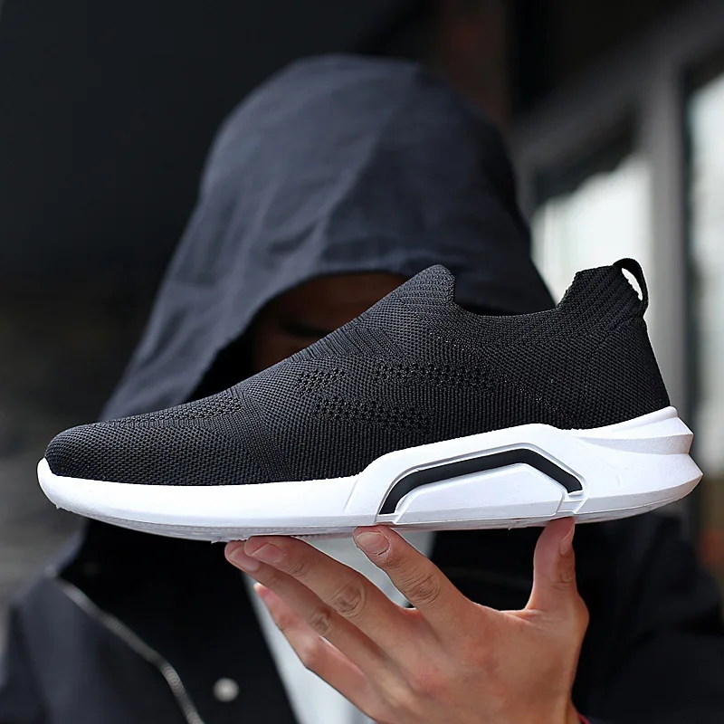 Brand Summer Men Socks Sneaker Breathable Mesh Male Casual Shoes Slip on Sock Loafers Boys Super Light Trainers | Обувь