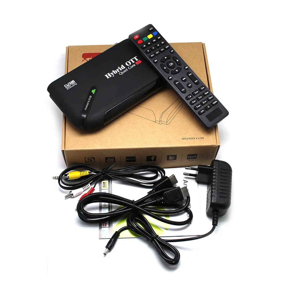 Горячая Android 7 1 DVB T2 android tv box 4 ядра OTT/DVB BT4.0 H.265/MPEG ТВ тюнер к Smart Декодер каналов