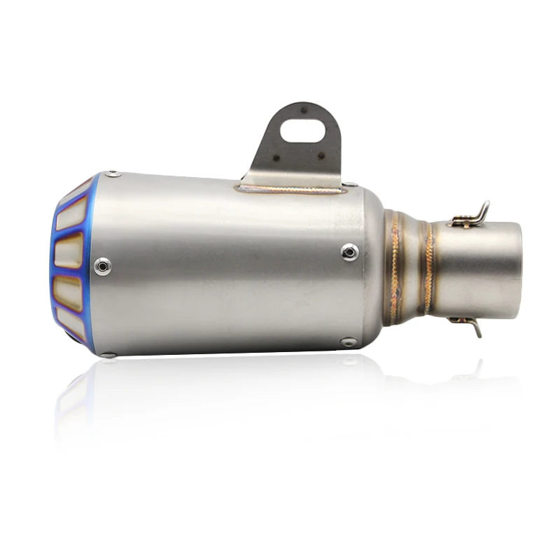 silver blue ZS гоночный Универсальный мотоцикл доработано для мотокросса скутер akrapovic глушитель для мотоцикла CBR125 CB400 CB600 YZF FZ400 Z750 Z1000 - Цвет: silver blue