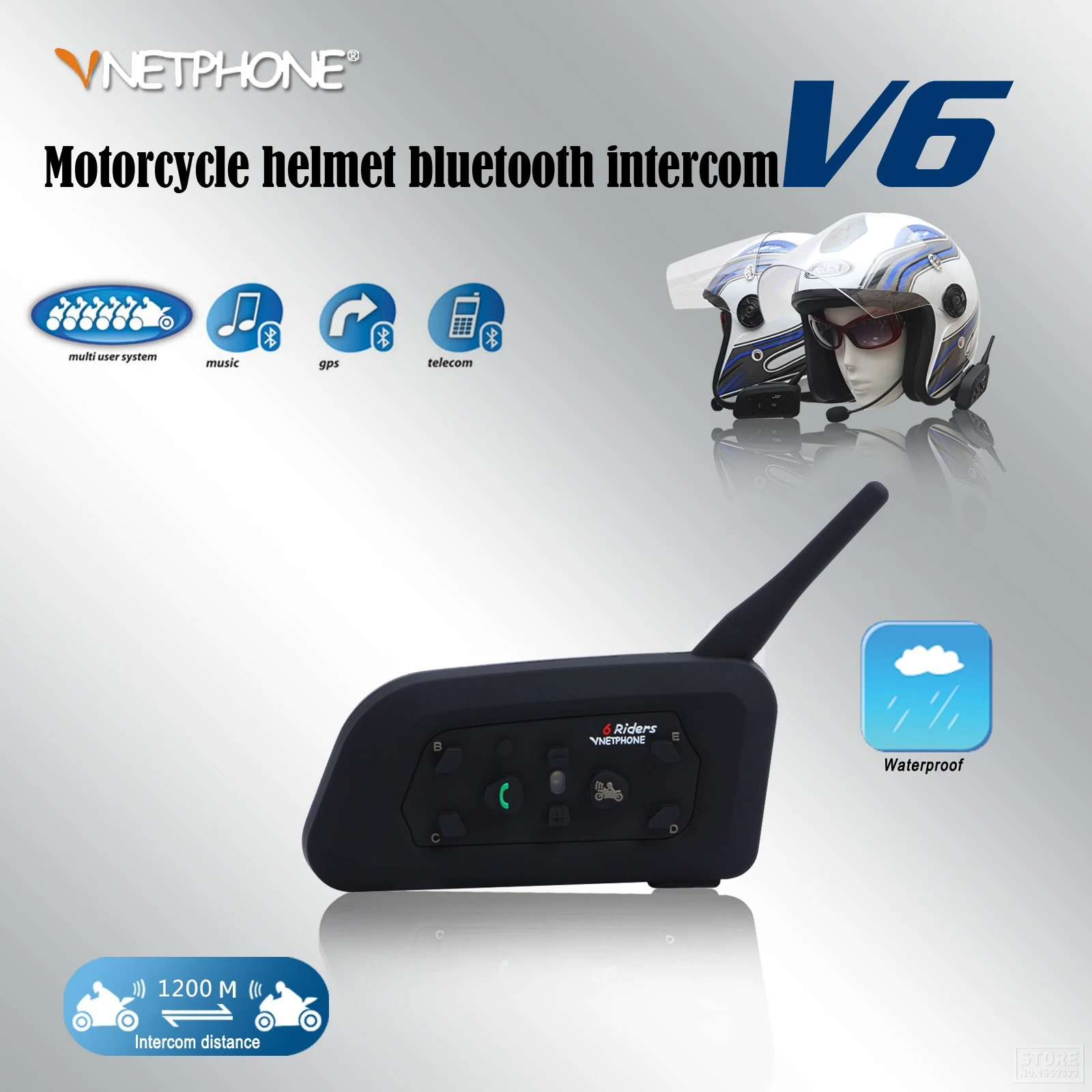 VNETPHONE мотоциклетный шлем гарнитура мотоциклетный всадник Capacete беспроводной Bluetooth Comunicador мото гарнитура переговорные