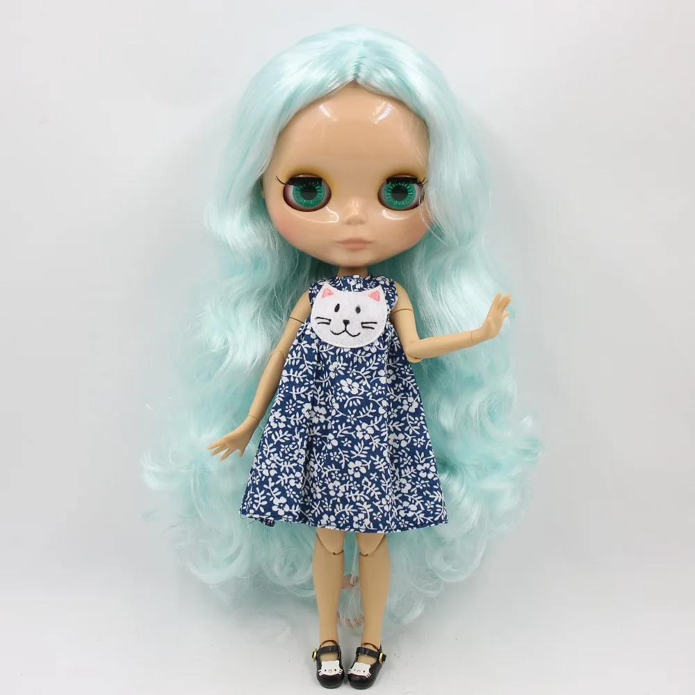 Ледяная фабрика blyth кукла 1/6 bjd загар кожа сустава тела бледно-голубые волосы 30 см BL6909