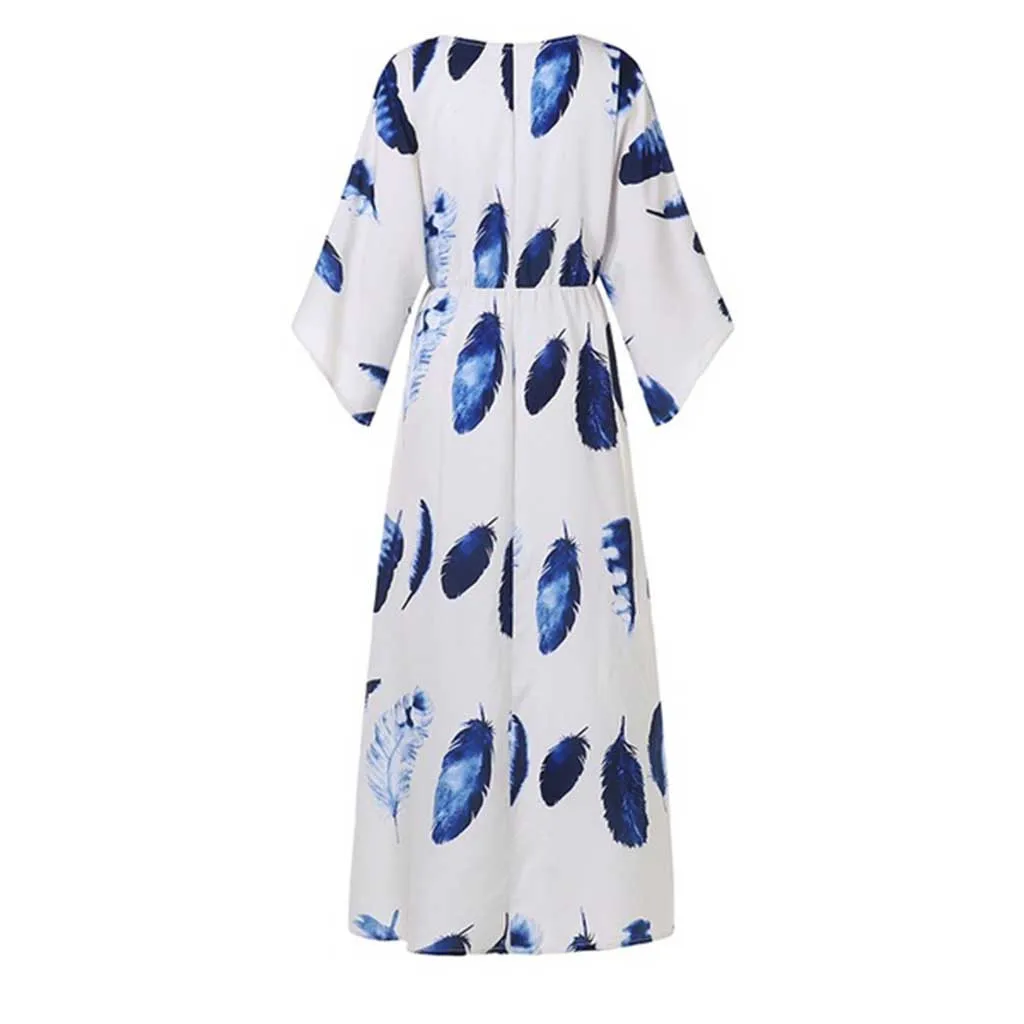 Женское платье с глубоким v-образным вырезом JAYCOSIN Длинное свободное коротким