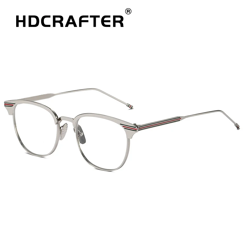 Мужские и женские ретро очки прозрачная металлическая оправа для очков черные