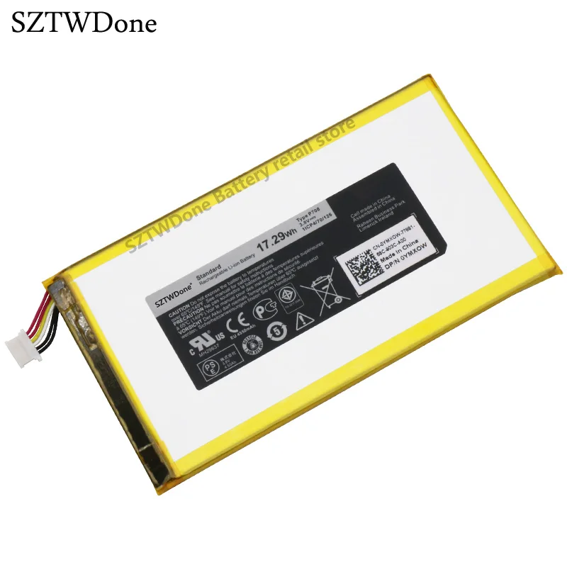 SZTWDone P708 новый планшет батарея для ноутбука DELL Venue 7 3740 8 3840 0YMXOW 3 V 17.29WH|battery for dell|dell