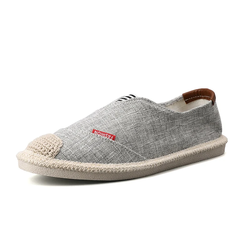 Hemmyi Hemp Mens Shoes Casual Summer Slip-On Breathable Tenis Masculino Adulto Comfortable Driving Man Shoe Support Dropshipping | Обувь