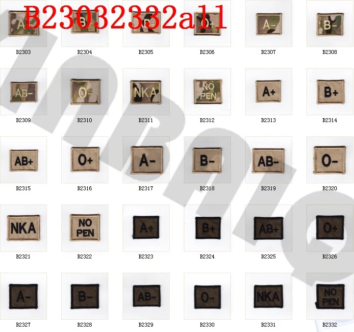 Вышитая нашивка Мультикам загара зеленая крови тип A + B AB O поз. нег. NKA нет ручки