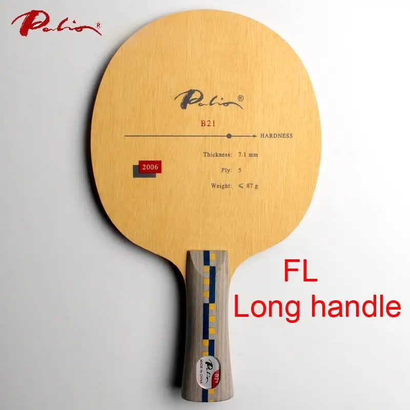 FL long handle Palio, официальный B-21, лезвие для настольного тенниса, 5 слоев, из чистого дерева, для настольного тенниса, ракетка для игры в пинг-понг - Цвет: FL long handle