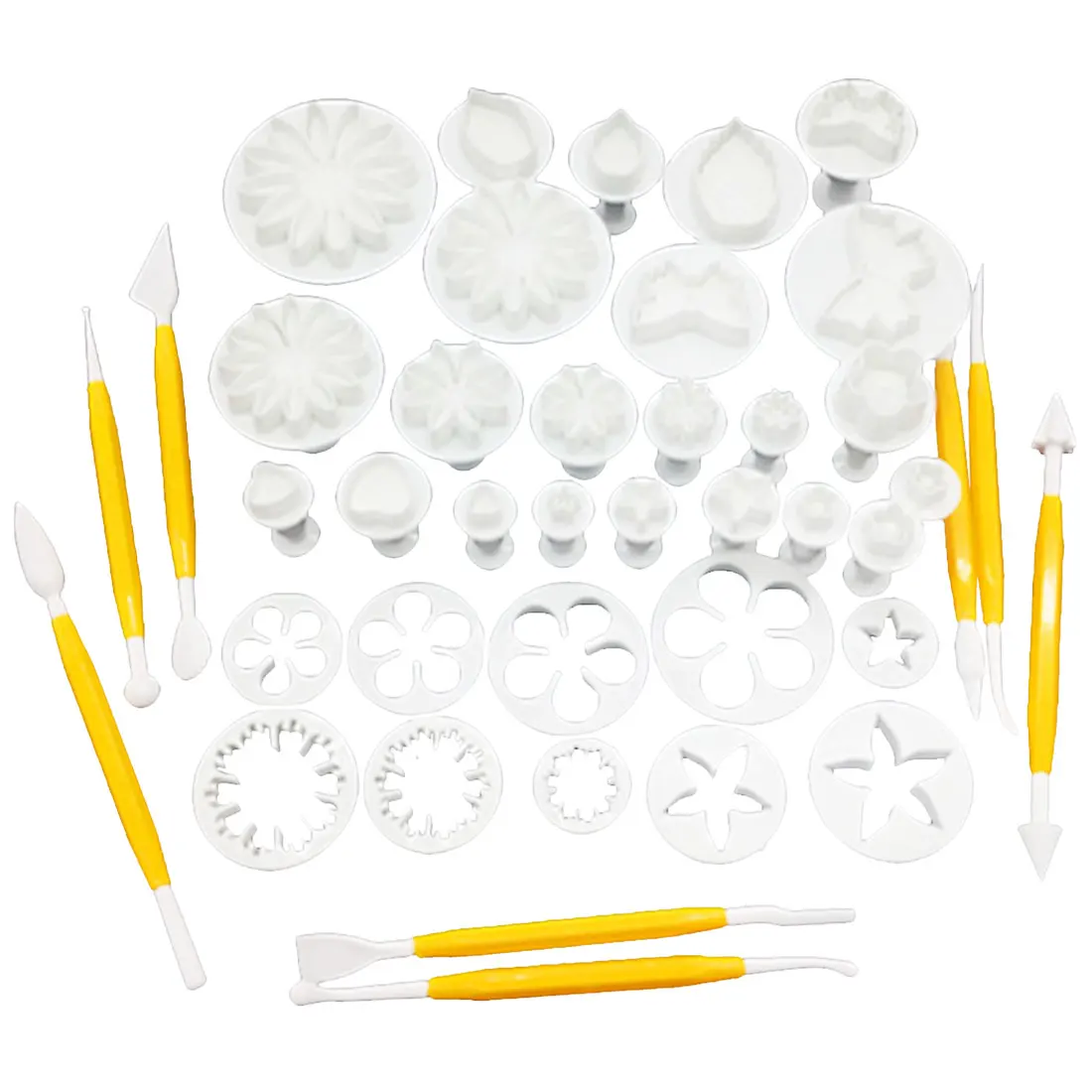 

37pcs/set Fondant Cake mold Leaf Sugar Craft Mold Cutter Cake Decorating Pastry Cookie Cake Tools