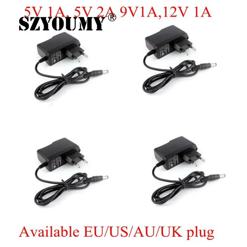 SZYOUMY AC к DC адаптер питания 100 240 в зарядное устройство 5 12 В 9 1A 2A 3A 0.5A США ЕС вилка мм x