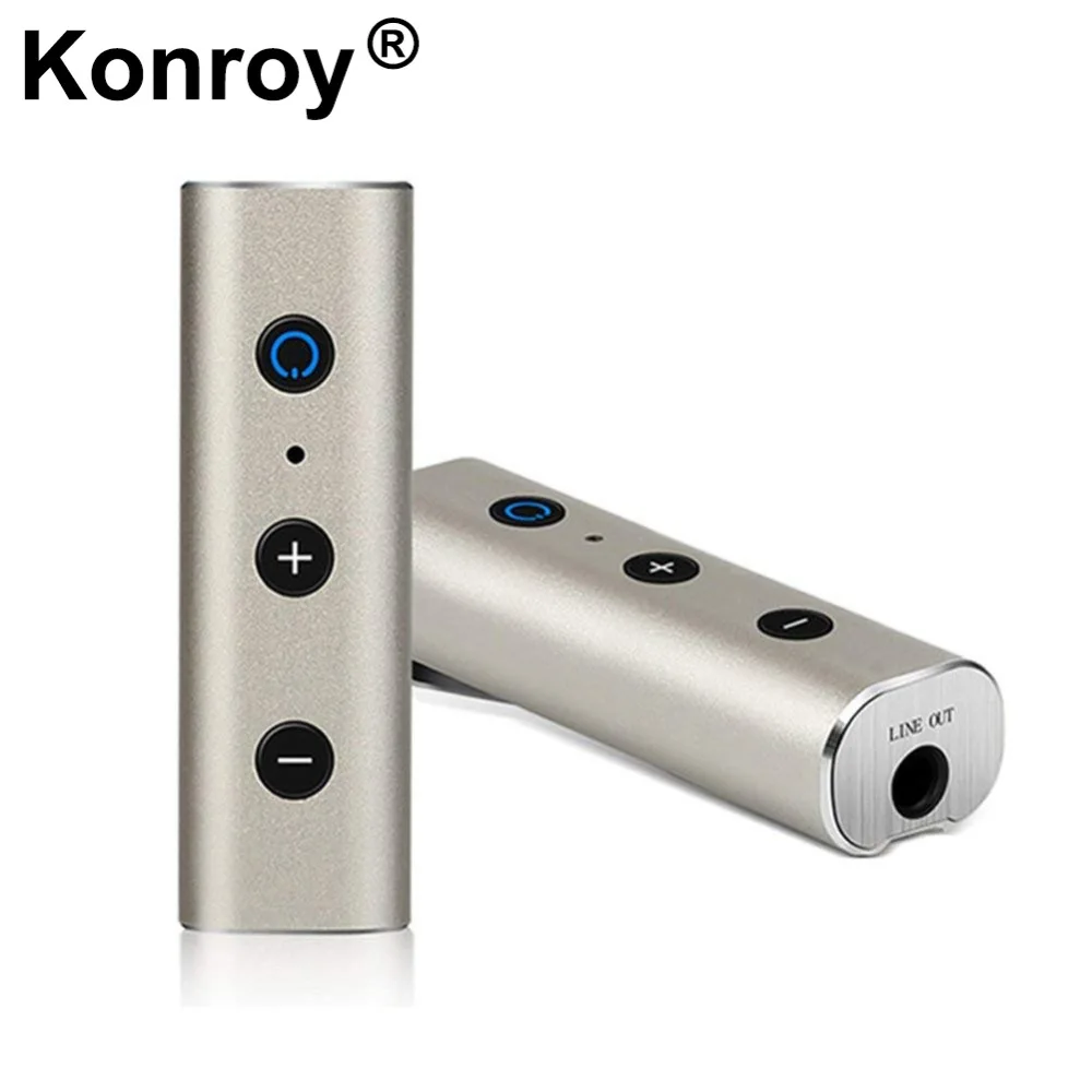 Konroy Bluetooth наушники приемник адаптер алюминиевый аудио беспроводной с микрофоном