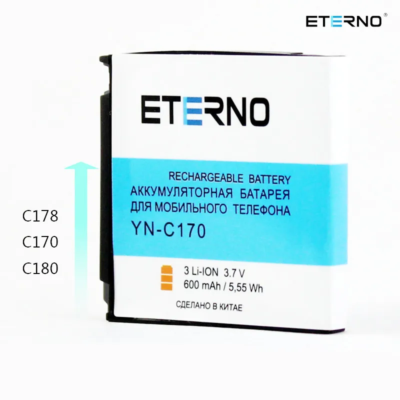 Аккумулятор ETERNO C170 для Samsung мобильный телефон Сменный аккумулятор C178 C180 600