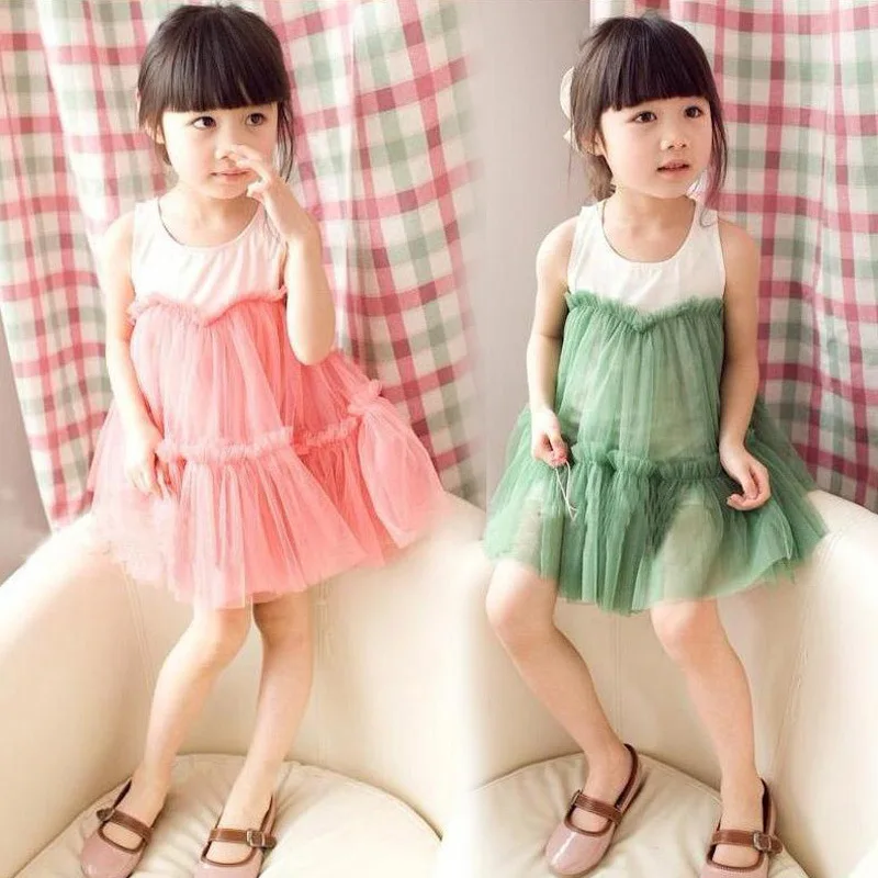 2020 Новое Детское платье с вышивкой для девочек желтые платья без рукавов летнее