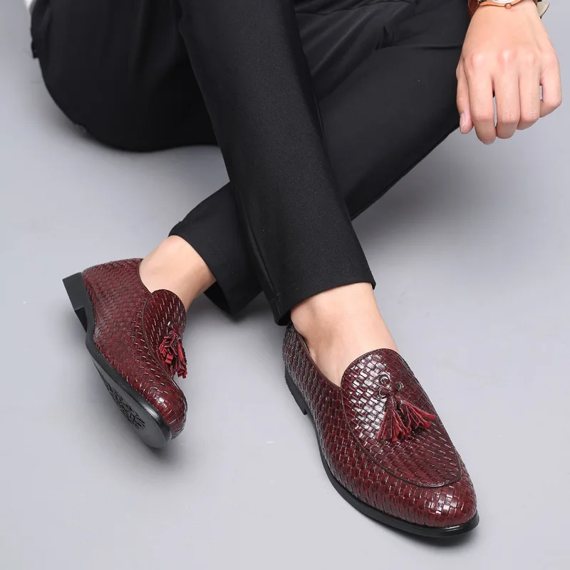 ZERO MORE Mens Casual Shoes Hot Sale Fashion Fringe Weave Men 2018 Slip On Tassel Loafers Male Breathable | Обувь