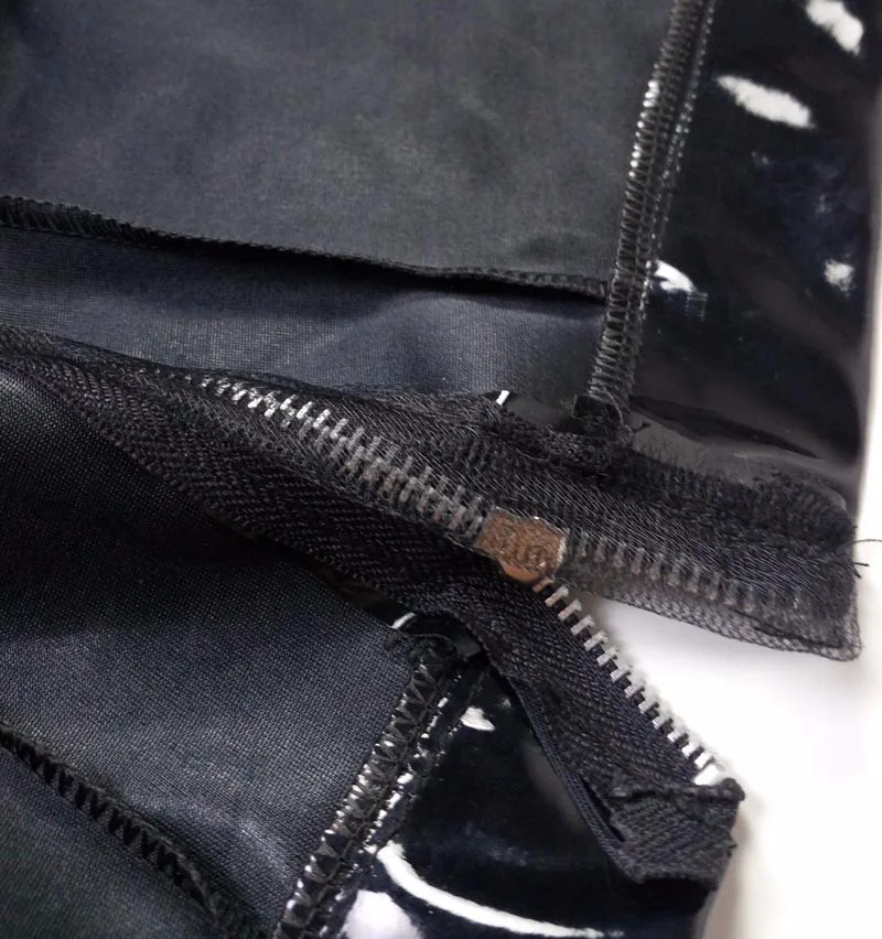 Пикантные Для мужчин дикий ПВХ Искусственная кожа застёжка-молния короткие