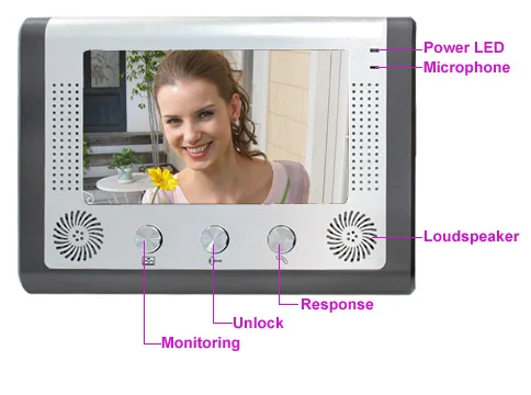

Yobang Security freeship 7" LCD Monitor Wired Video Intercom Doorbell for home security systems support Monitoring door bell