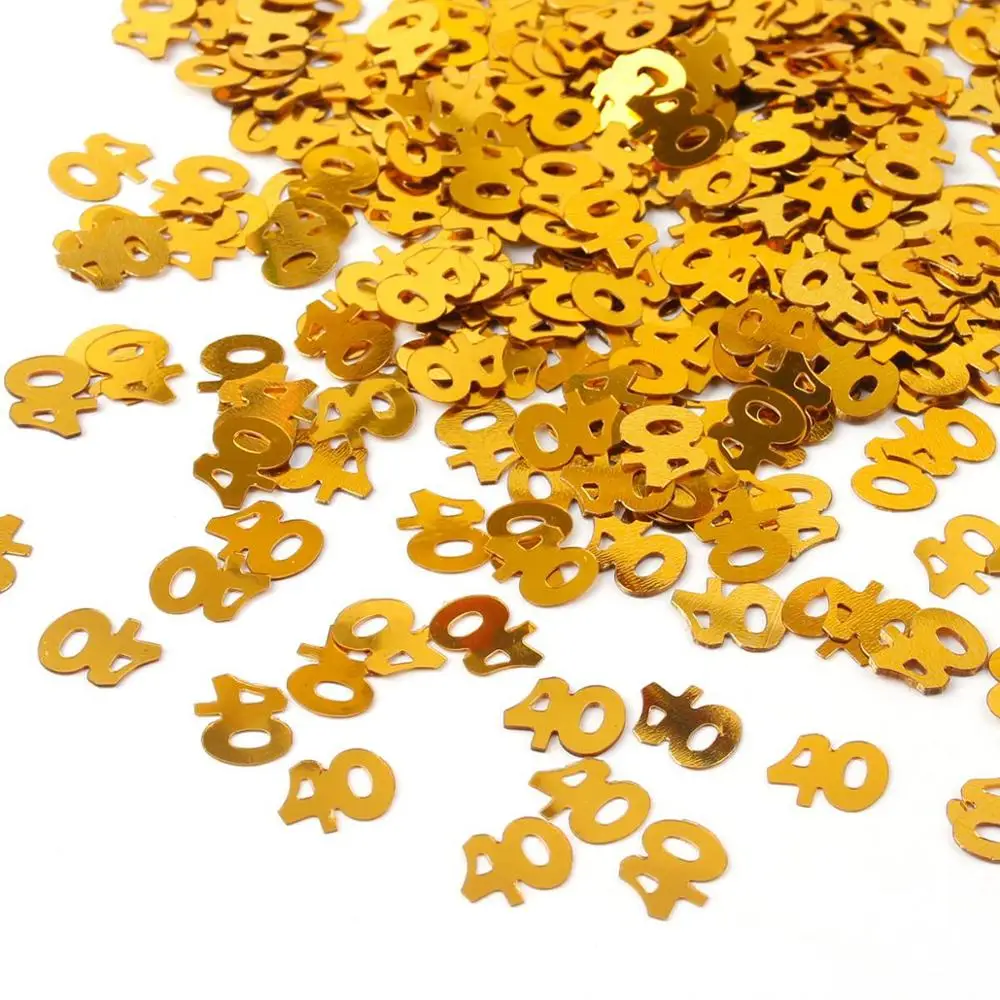 gold 40 confetti 10pcs 12inch Happy Birthday Balloon 30 40 50 60 Anniversary Latex Balloons Wedding Anniversary Decor Birthday Supplies - Цвет: gold 40 confetti