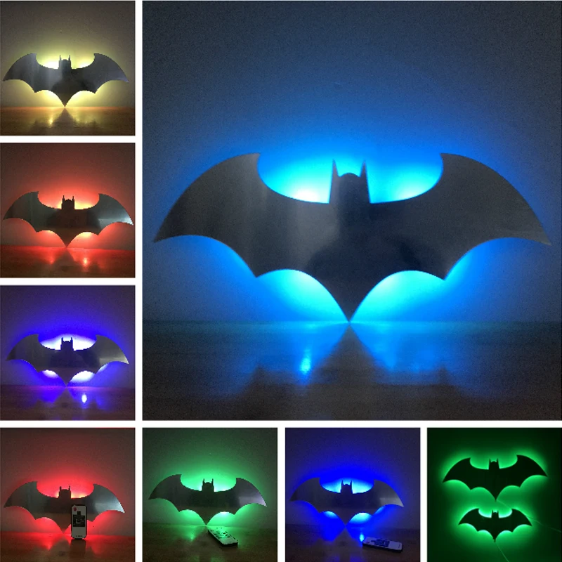 Amroe Cool, герой, Бэтмен, летучая мышь, babt, 7 цветов, Lampara, Nigth, настенный светильник для детей, декор для спальни, крыльцо, светильник, лава, подарок для детей