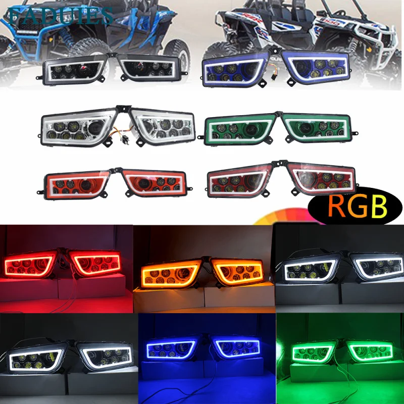 FADUIES ATV UTV POLARIS RZR светодиодный фары с RGB светодиодные фонари часть 1000 XP Управление