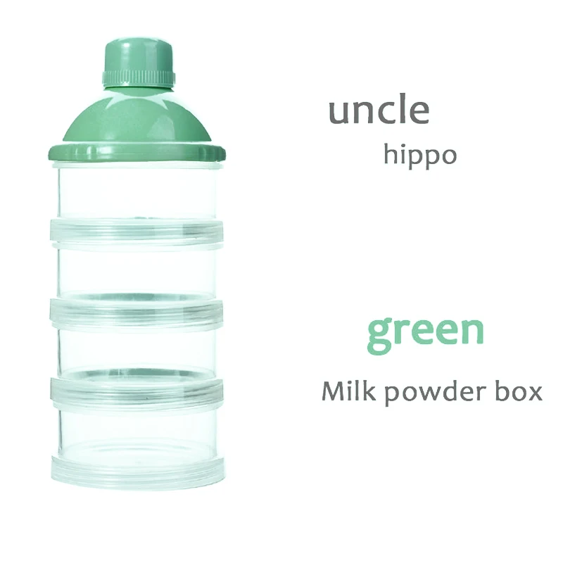4 Layer Green 3 4 5 слойный сетчатый портативный молочный порошок формула диспенсер пищевой контейнер для хранения миска для кормления малышей для малышей - Цвет: 4 Layer Green