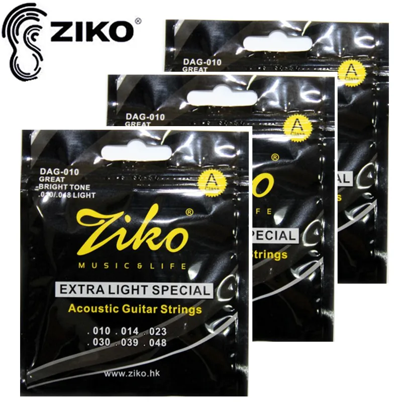 ZIKO 010-048 акустическая Гитары струны DAG-010 части Музыкальные инструменты аксессуары