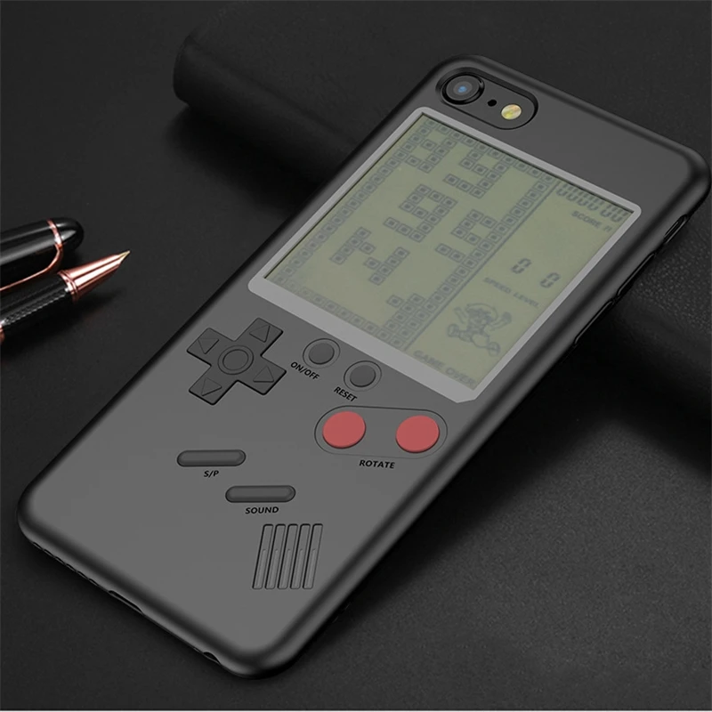 Black GB Gameboy Tetris чехол для iPhone 7 Чехол s Play Blokus чехол для игровой консоли для iPhone X XR XS MAX 7 8 Plus 6 6S без аккумулятора - Цвет: Black