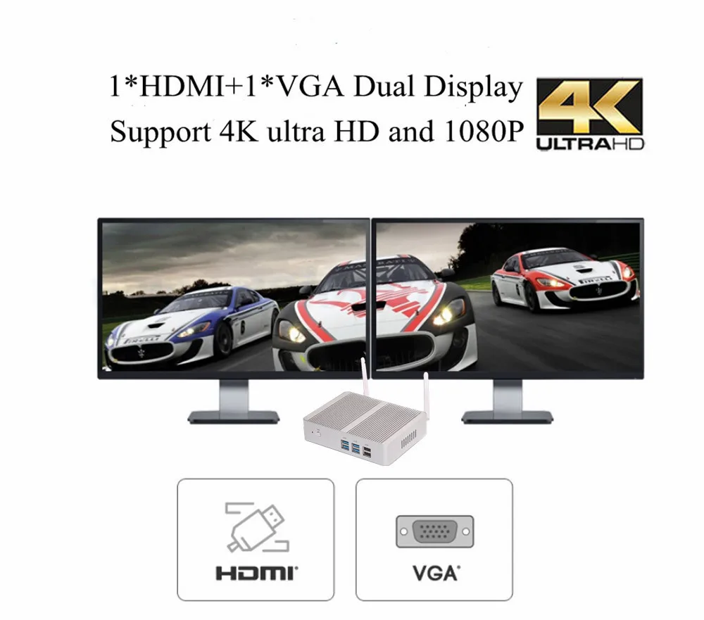 Самый дешевый Intel Core i3 6100U i3 5005U Мини ПК Windows 10 HTPC minipc HDMI VGA DDR4 2GHz 520/5500 графика 4K Barebone компьютер