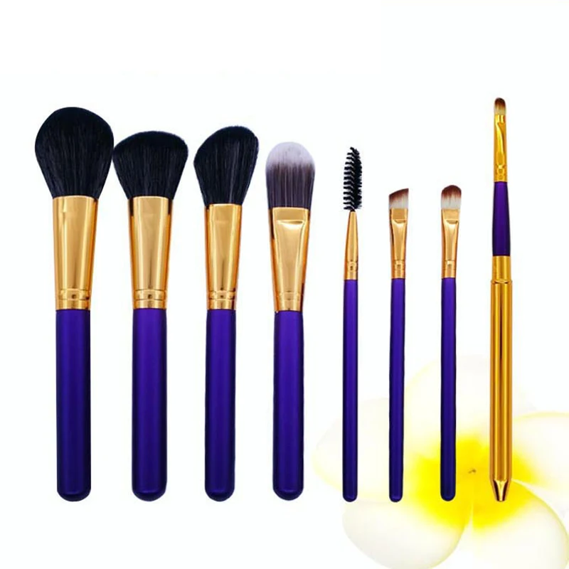 8 шт. Профессиональный Макияж Кисточки Комплект нейлон волос Мягкий с деревянной