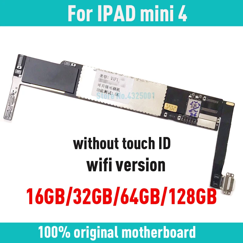 100% разблокированная материнская плата для ipad mini 4 без touch ID Wifi версия оригинальная