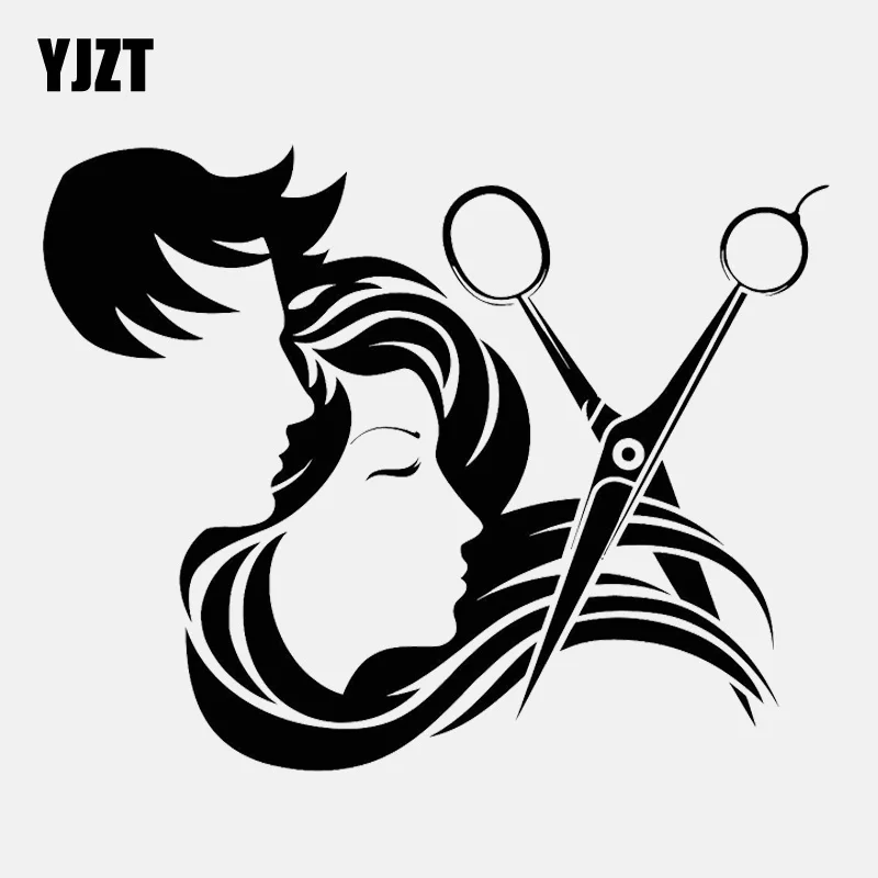 YJZT Высококачественная виниловая наклейка на машину для парикмахерской 14 7 см * 11 |