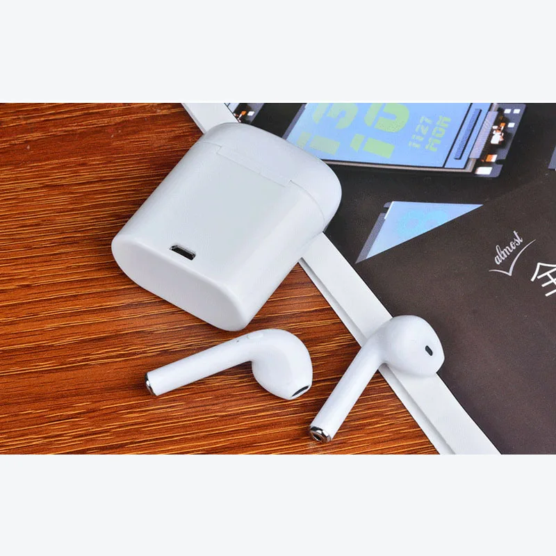 MICGEEK Bluetooth гарнитура i7s tws Hands Free стерео наушники с микрофоном двойной наушник для