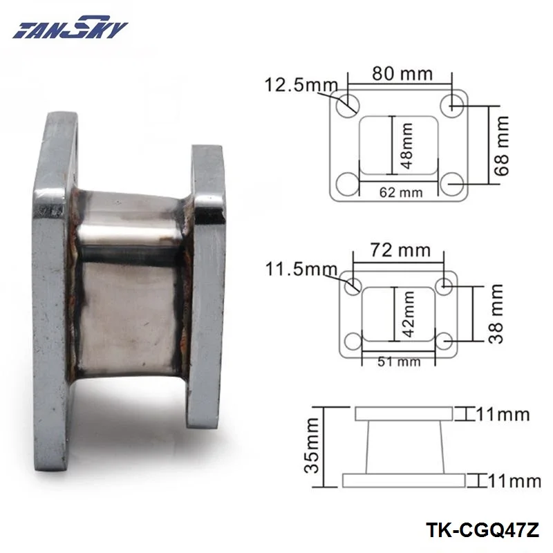 Адаптер для Turbocharge T25/GT28/GT2876R/GT3076R |
