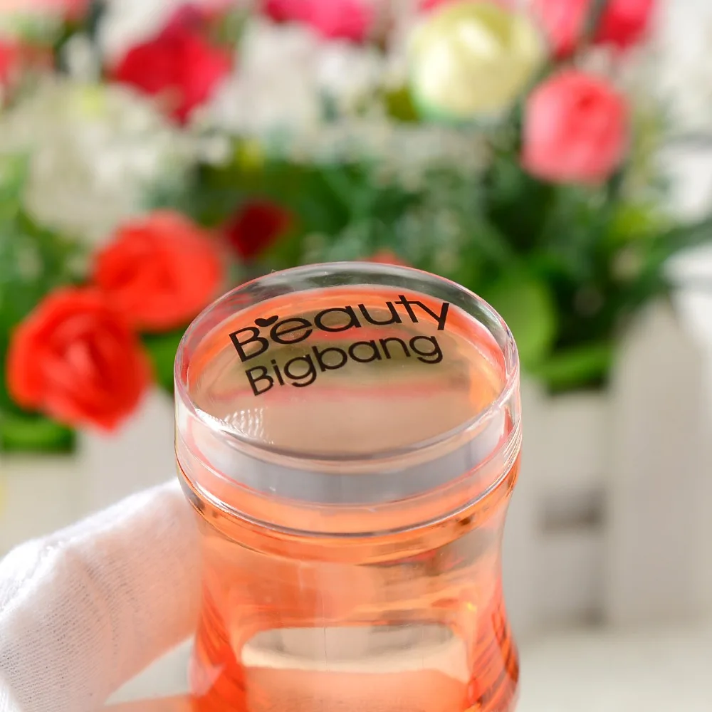 BeautyBigBang набор пластин для штамповки ногтей резиновый штамп для скребка для ногтей прозрачный желе цветок ручка для дизайна ногтей штамп для штамповки ногтей