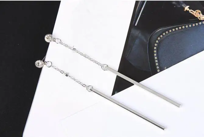 Простой eleglant бар супер длинные Серьги для Для женщин Модные украшения Bijoux Femme