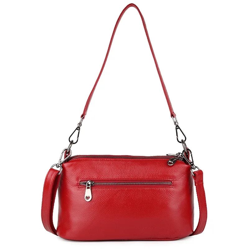 

Red/Blue/Purple Black Bags For Women 2019 Genuine Leather Women's Shoulder Handbag Fashion Real Leather Female Messenger Purse