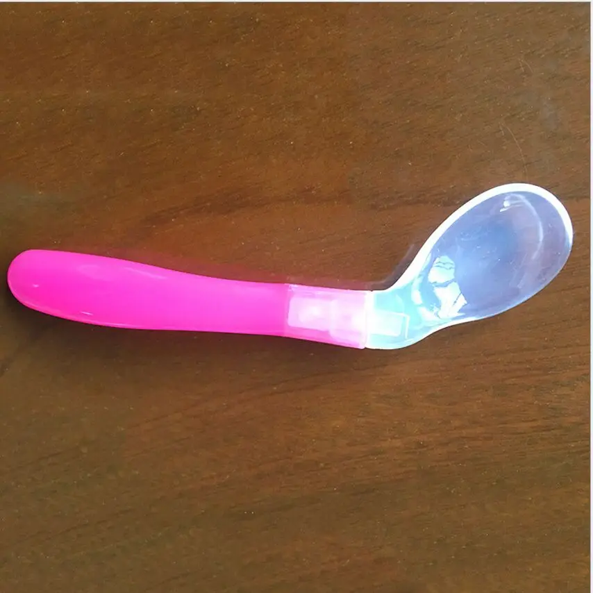 baby spoons feeding dishes Tableware for children flatware cutlery colher spoon silicone tools-Elbow-Spoon Feeding Practical