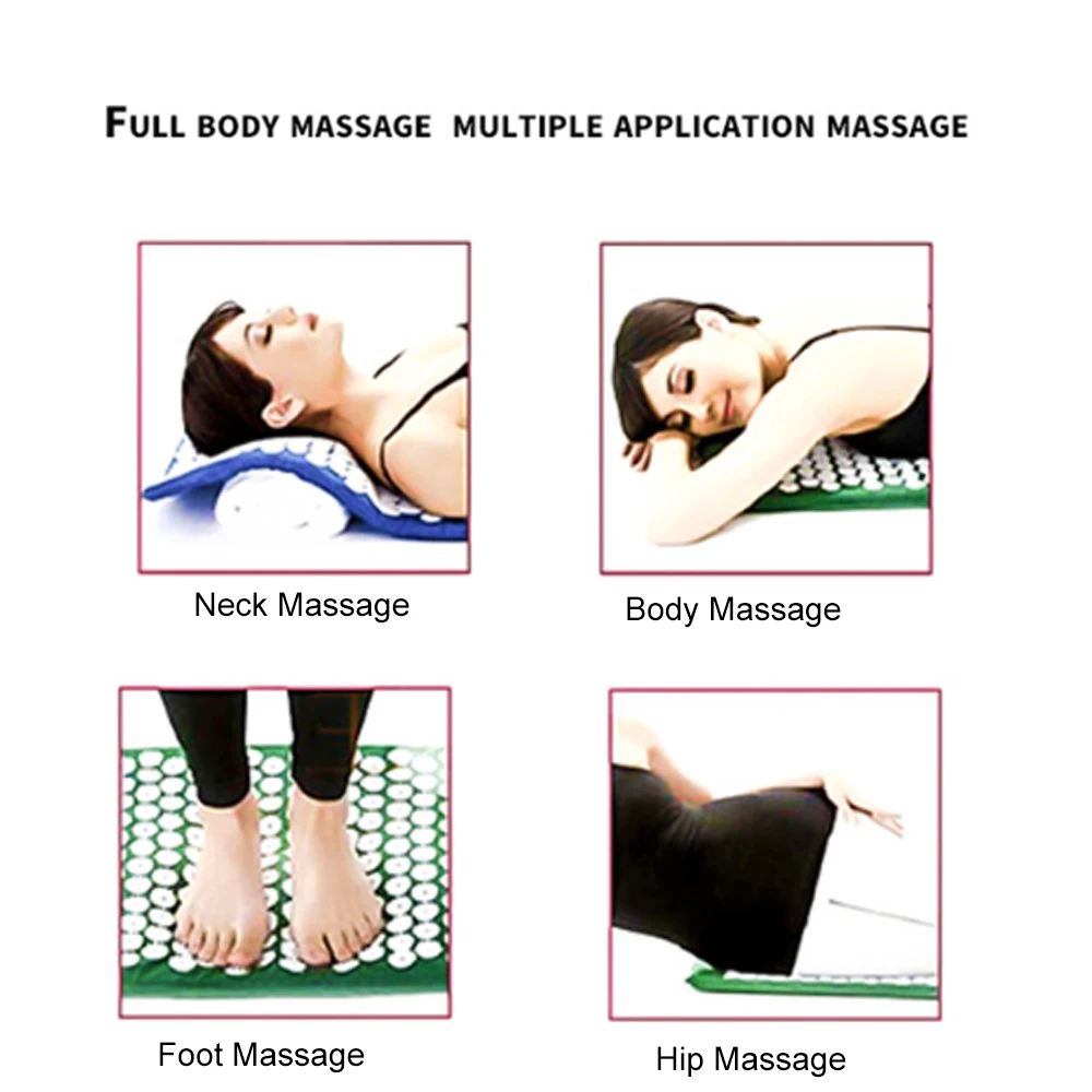 Массажный коврик для йоги массажный с подушкой акупрессуры релаксации снятия