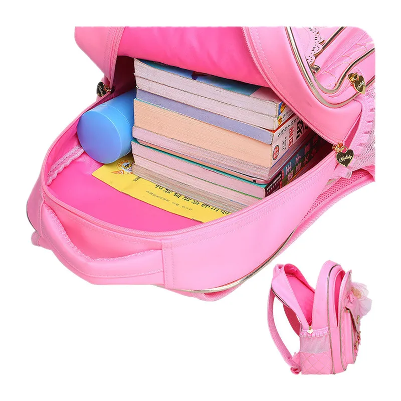 

2021 Fashion Children School Bags For Girls Kids orthopedic Schoolbag Cute Princess Kids School Backpacks Mochila Infantil