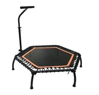 Hexgon black 40 дюймовый стальной спортивный батут для взрослых и детей с регулируемой ручкой - Цвет: Hexgon black