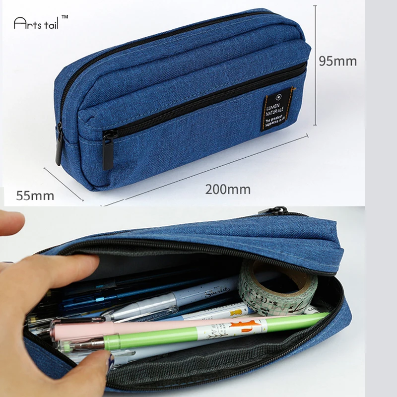 Deli 31727 Большой Емкости Многослойная Холст Пенал Девушки И Мальчики Корейский