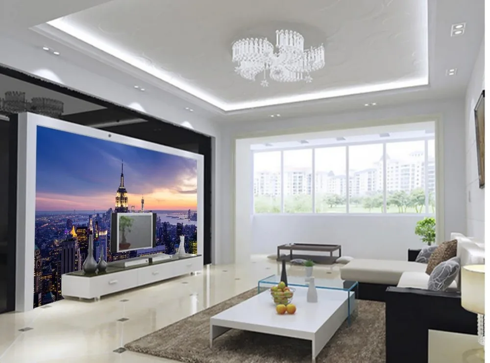 Настенные 3D-обои на заказ объемные обои с изображением Нью-Йорка рассвета