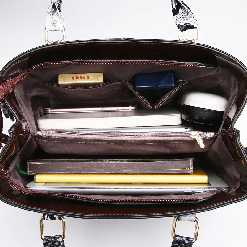 Новинка 2020 сумка из лакированной кожи роскошная сумка-тоут крокодиловой сумки на