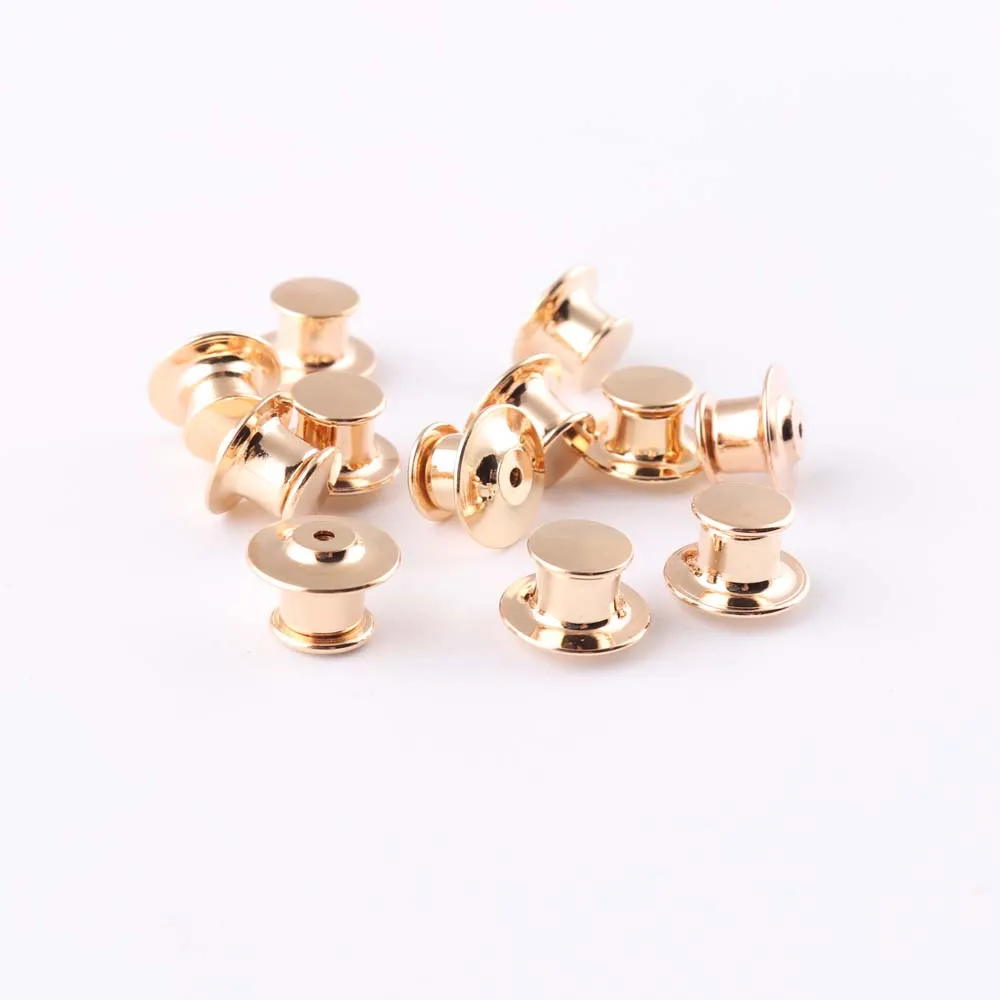 gold color 20 шт./лот, 10*7 мм, металлическая брошь с булавкой золотистого цвета, булавка с задней фиксацией, фиксация, фиксация, сделай сам, аксессуары ручной работы - Цвет: gold color