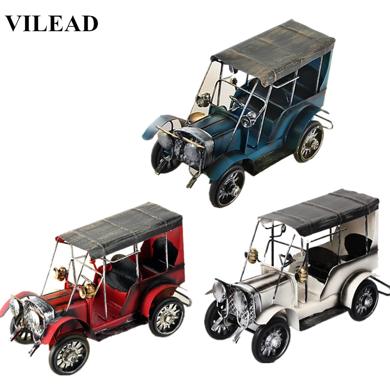 VILEAD 7 8 ''железная классическая модель автомобиля 3 вида цветов винтажная