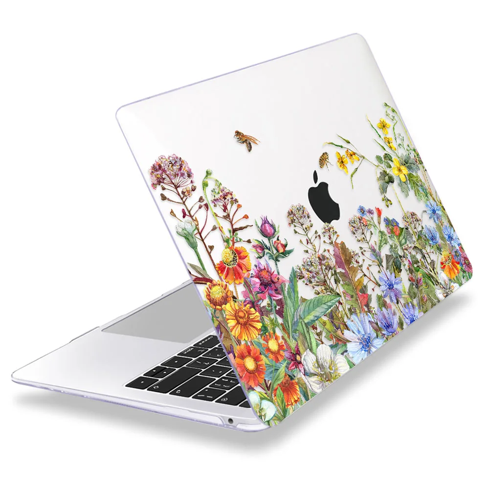 Z137 Чехол Redlai с разноцветными цветами для Macbook Air 13, чехол A1932, A1466, чехол для ноутбука MacBoook Pro 13, 15, 16 дюймов, чехол с сенсорной панелью - Цвет: Z137